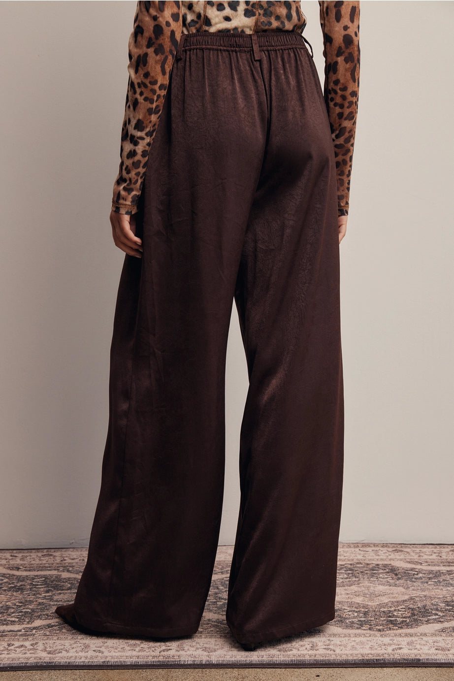 429 Everly Satin Wide Leg Pant