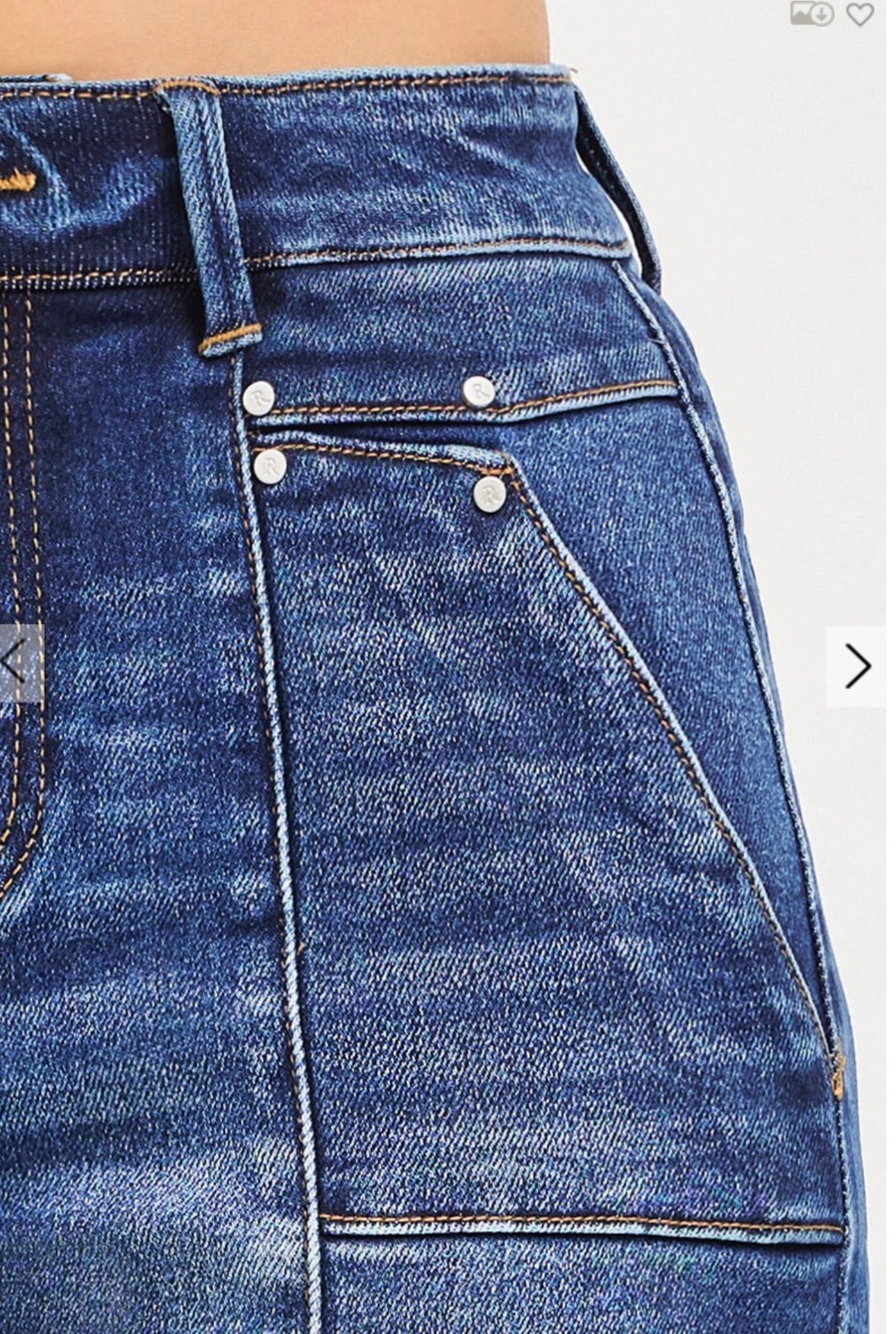 291 Dark Wash Risen Shorts