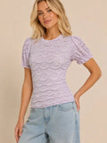 311 Lavender Lace Floral Top