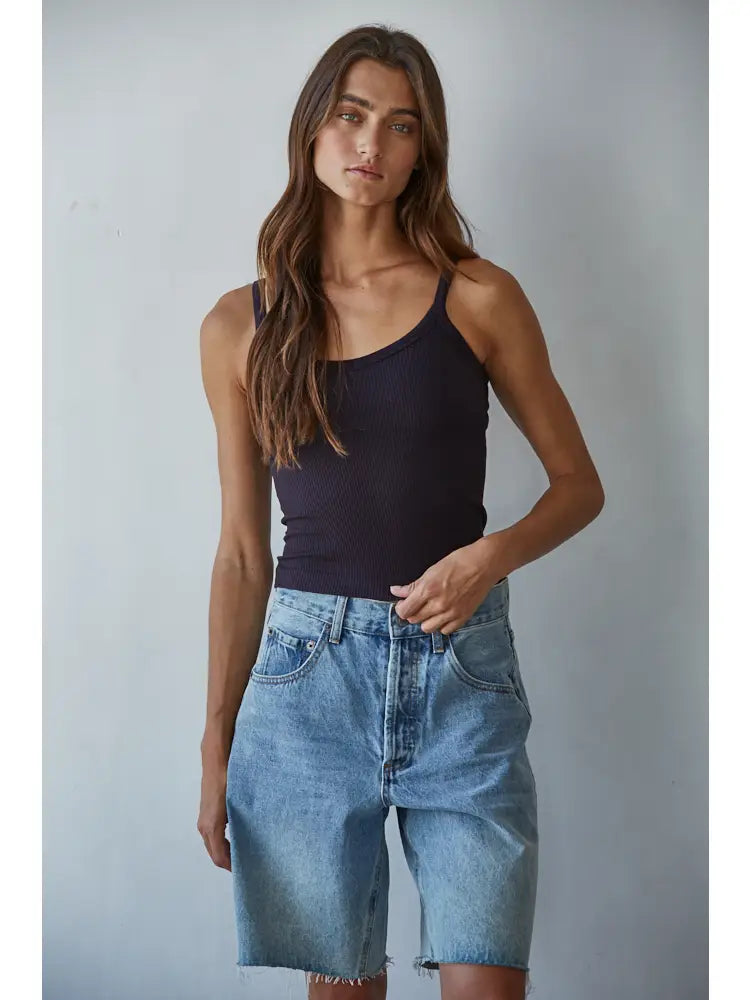 306 Seamless Ribbed Tank with Inner Padded Lining