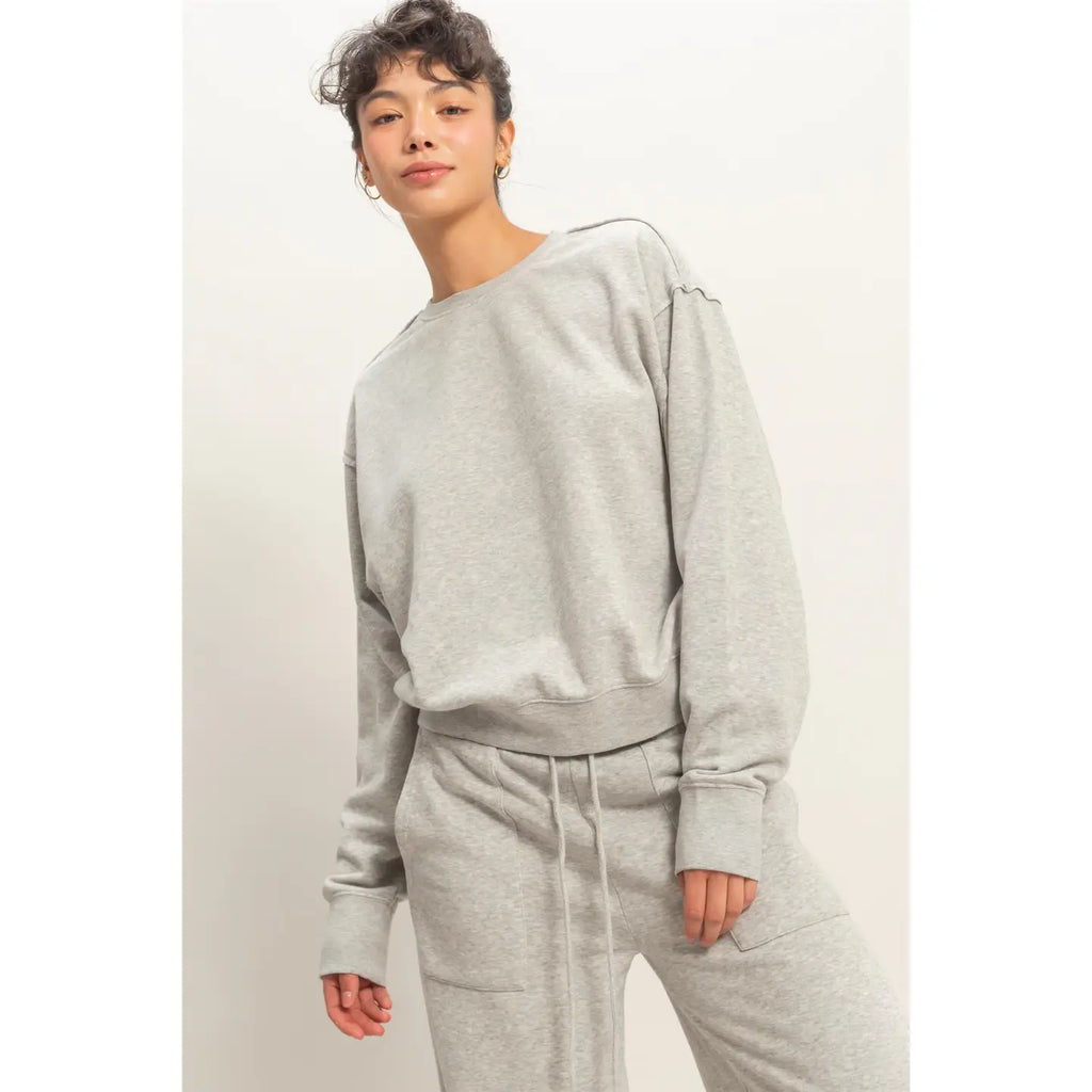 300 Raw Edge Detail Burnout Sweatshirt