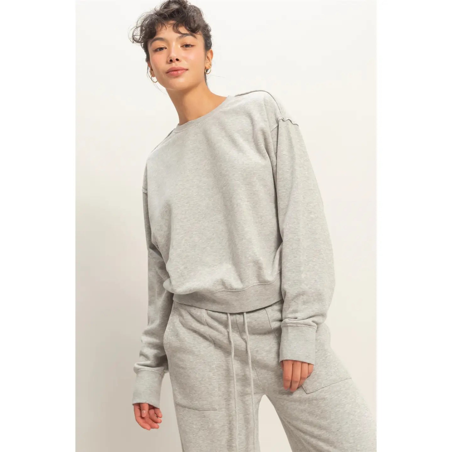 300 Raw Edge Detail Burnout Sweatshirt