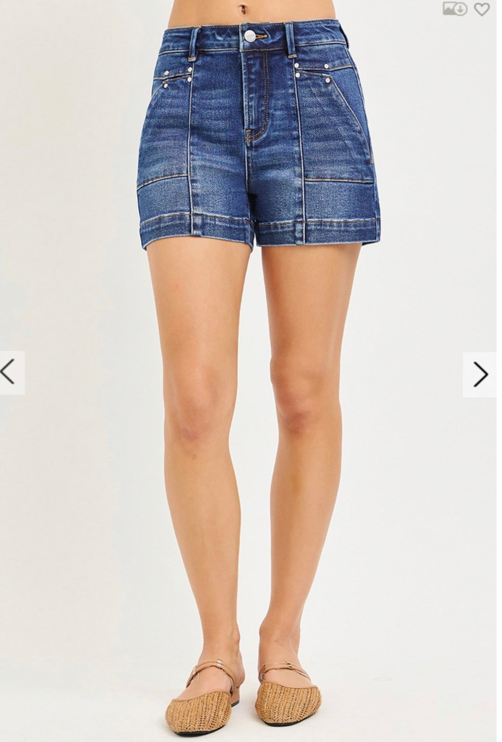 291 Dark Wash Risen Shorts