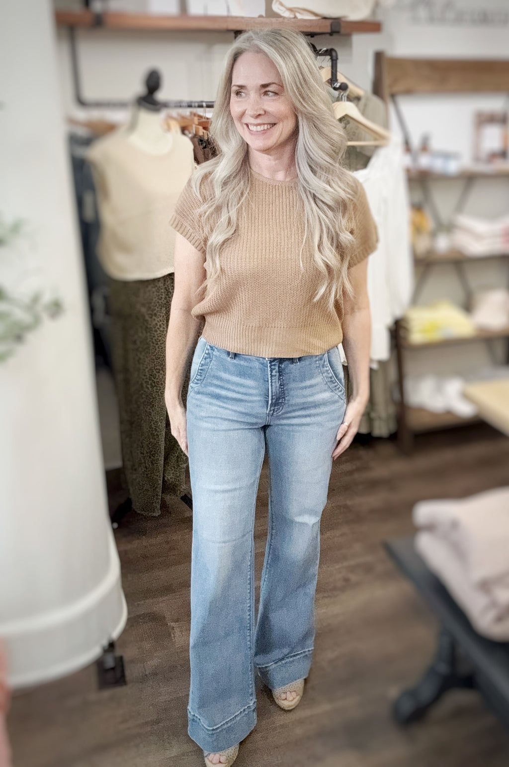 211 Tummy Control Hi Rise Slanted Pockets Jeans