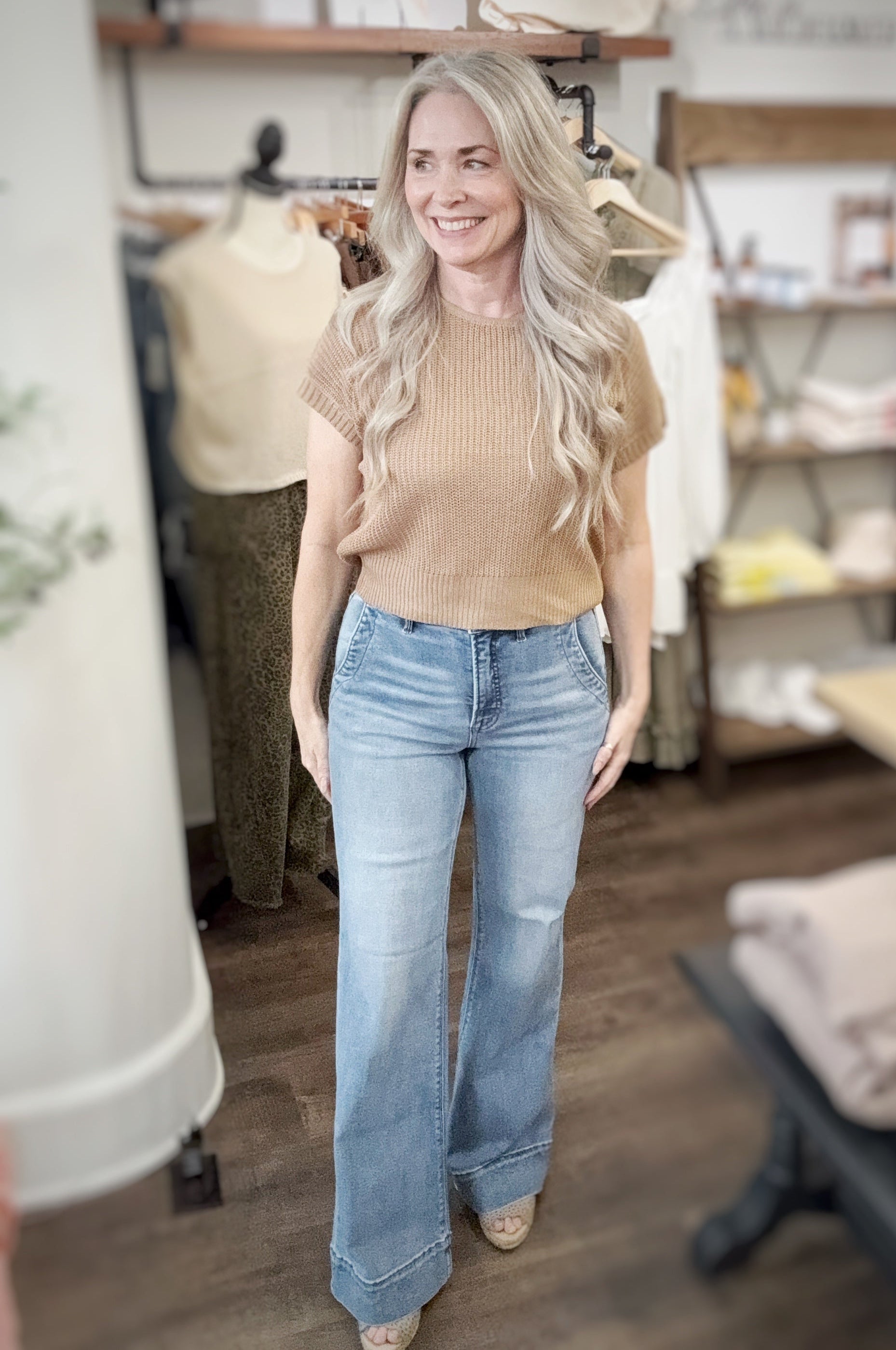 211 Tummy Control Hi Rise Slanted Pockets Jeans
