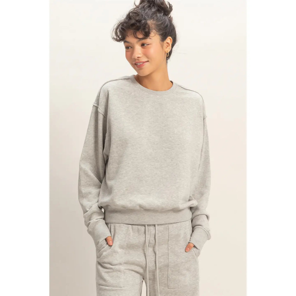 300 Raw Edge Detail Burnout Sweatshirt