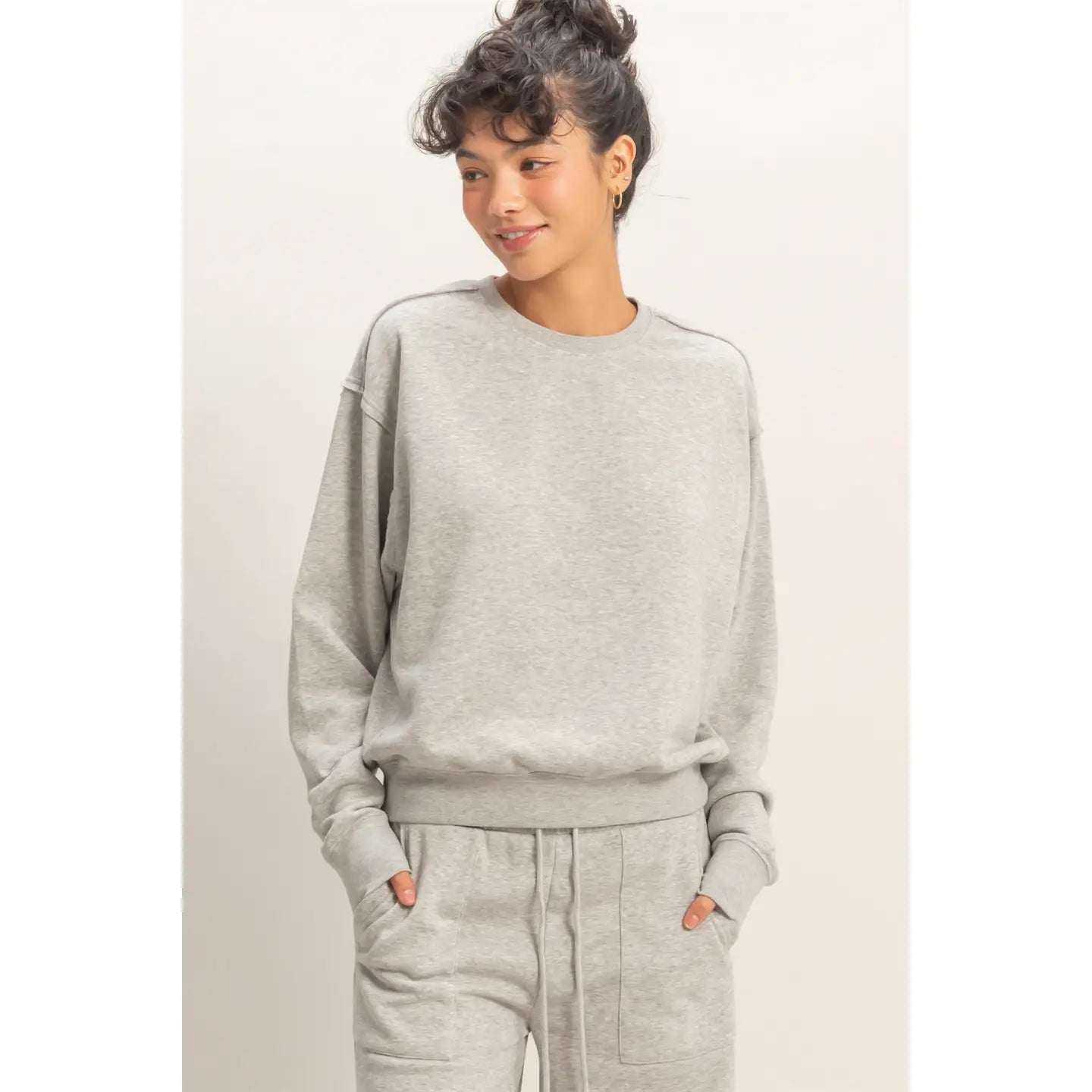 300 Raw Edge Detail Burnout Sweatshirt