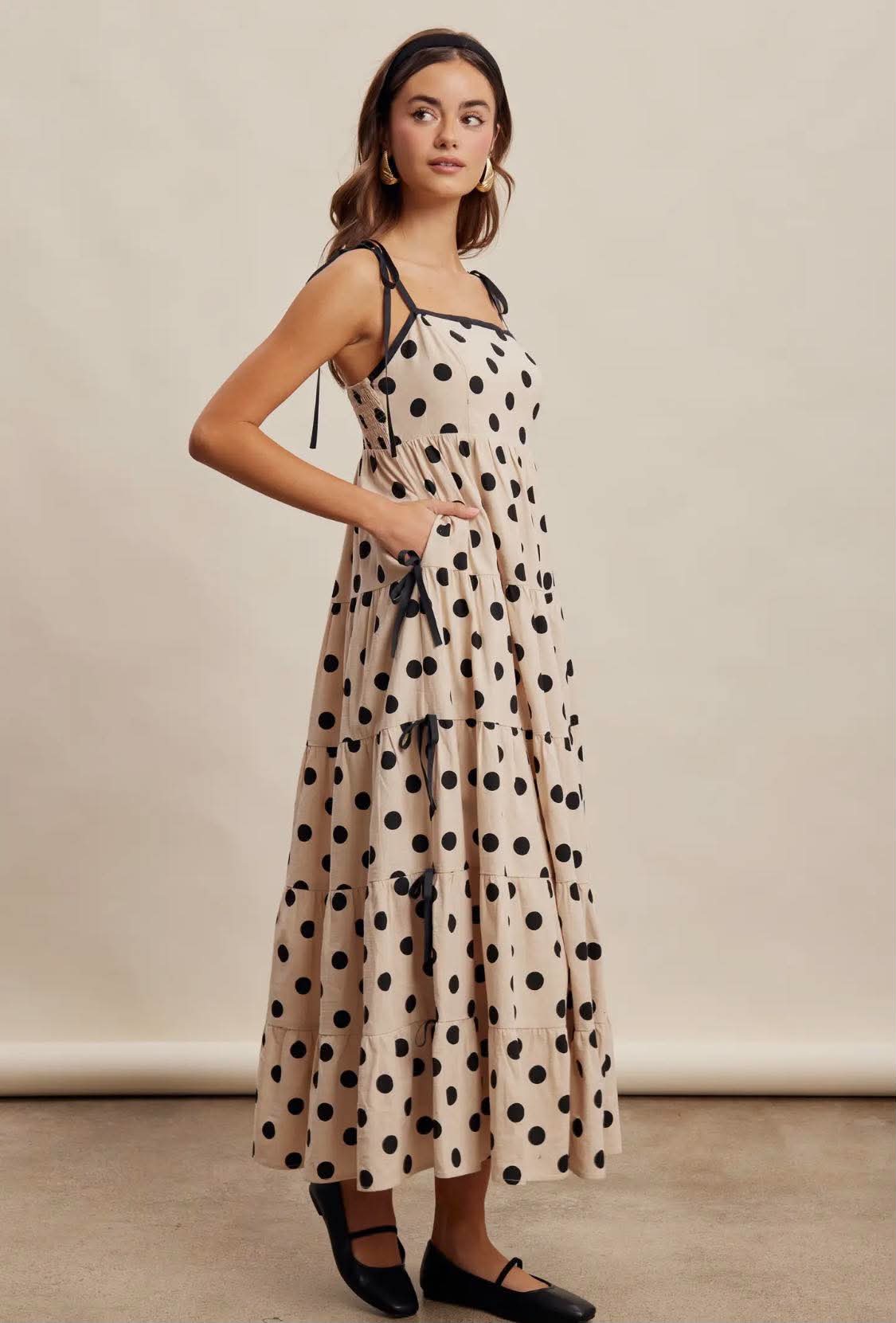 279 Polka Dot Maxi Dress
