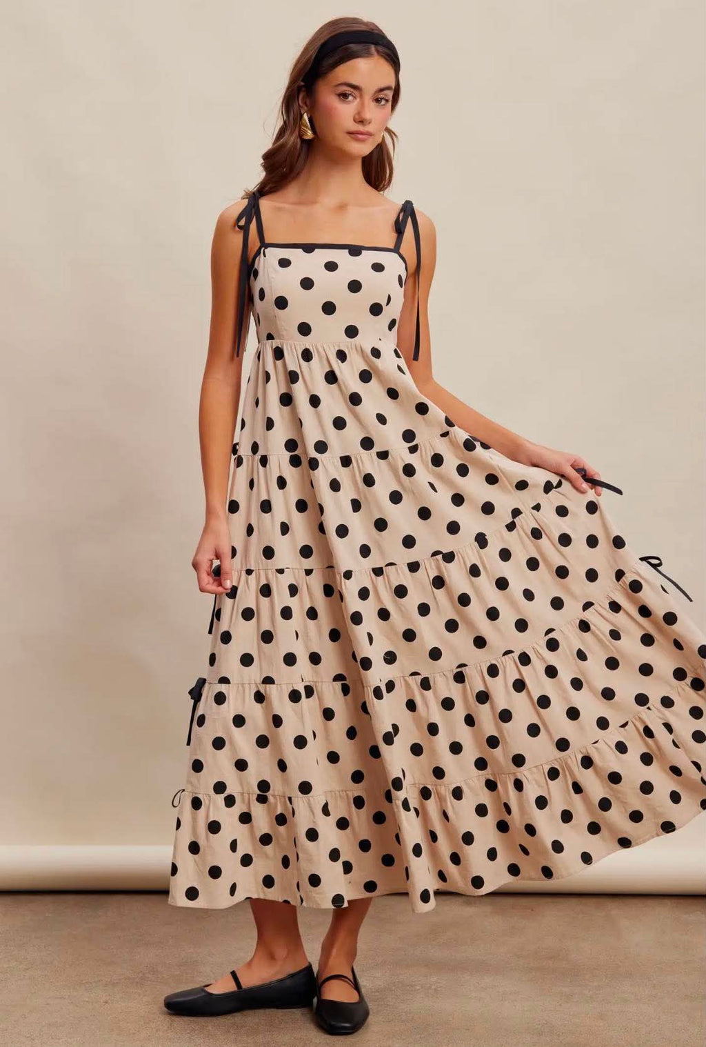 279 Polka Dot Maxi Dress