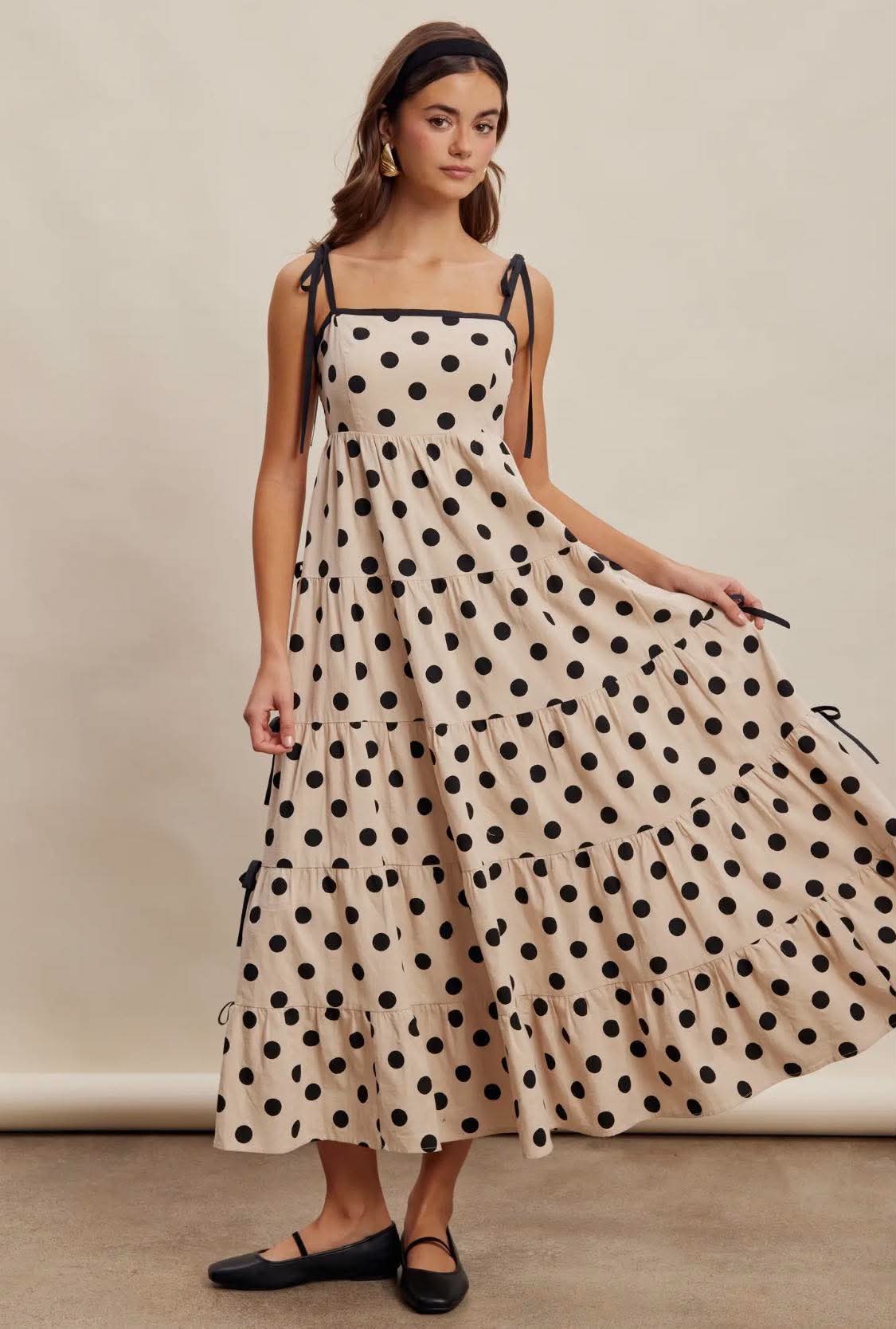 279 Polka Dot Maxi Dress