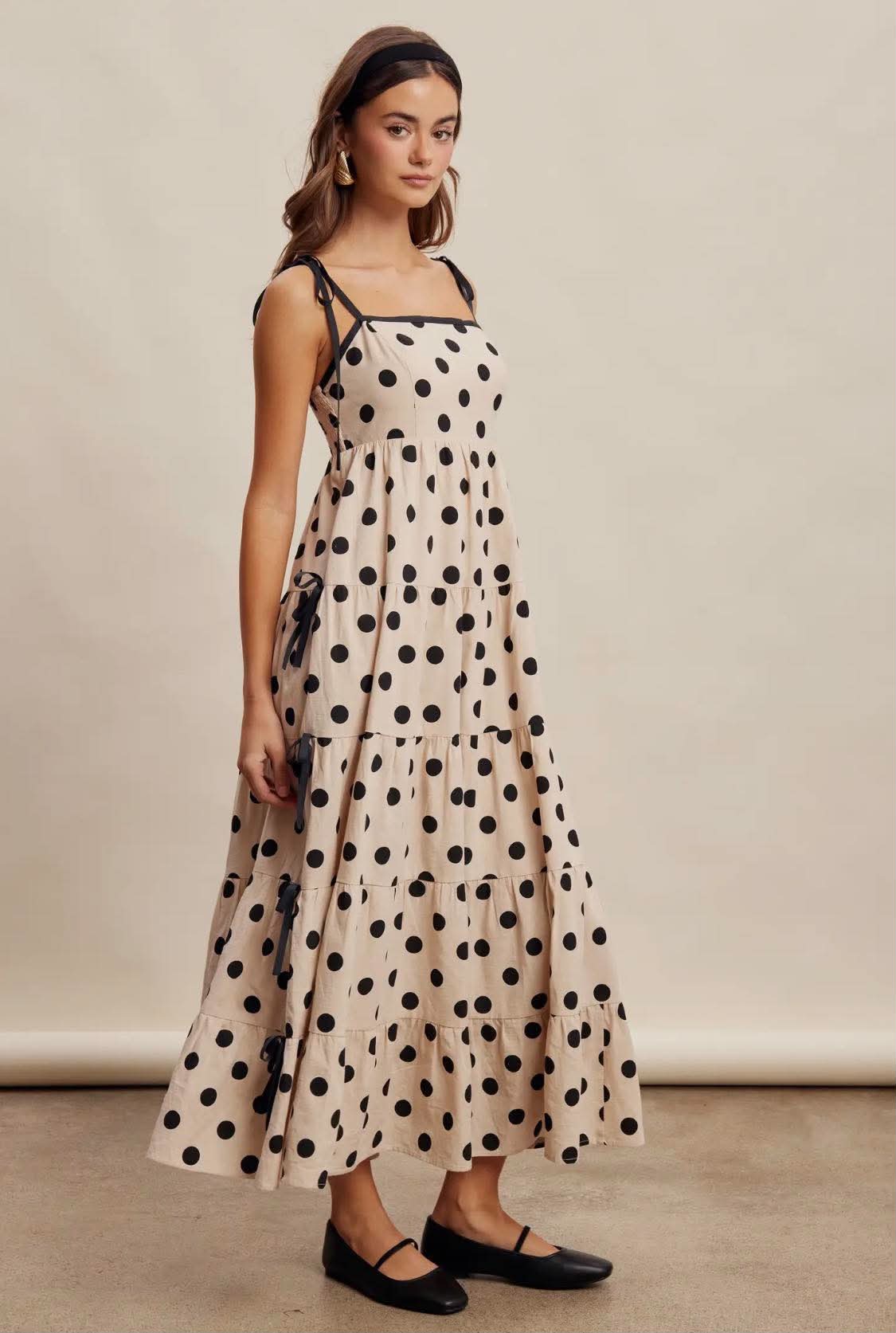 279 Polka Dot Maxi Dress