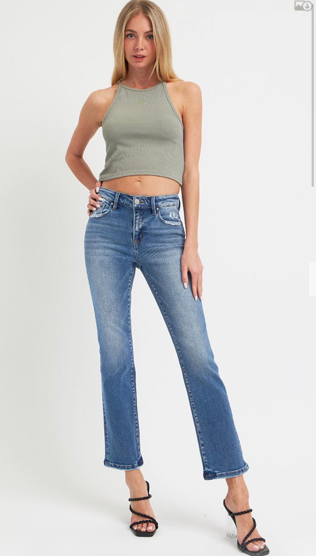 Mid Rise Straight Jeans 240