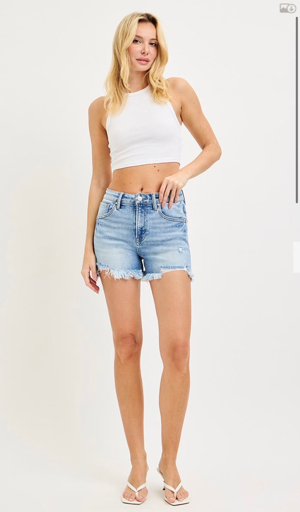 292 Light Wash Distressed Risen Jeans