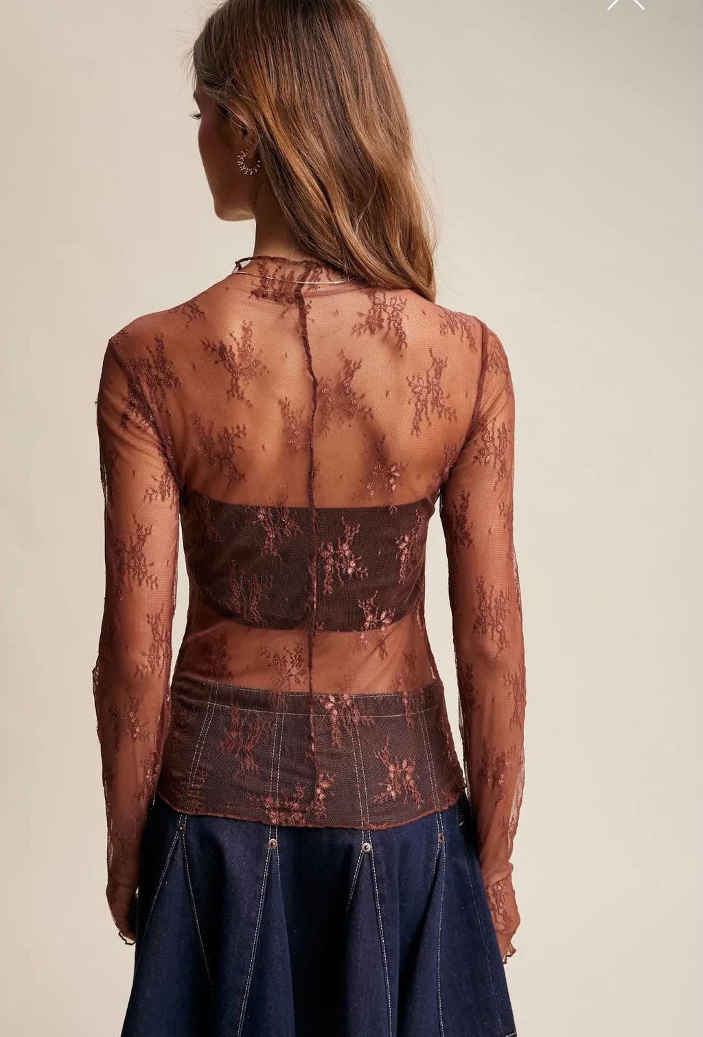 366 Rosalie Lace Mesh Top