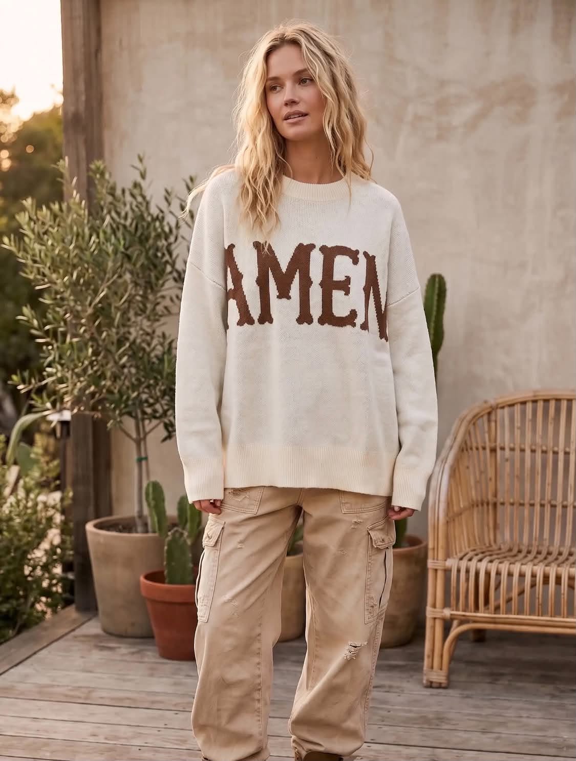 405 Amen Knit Sweater