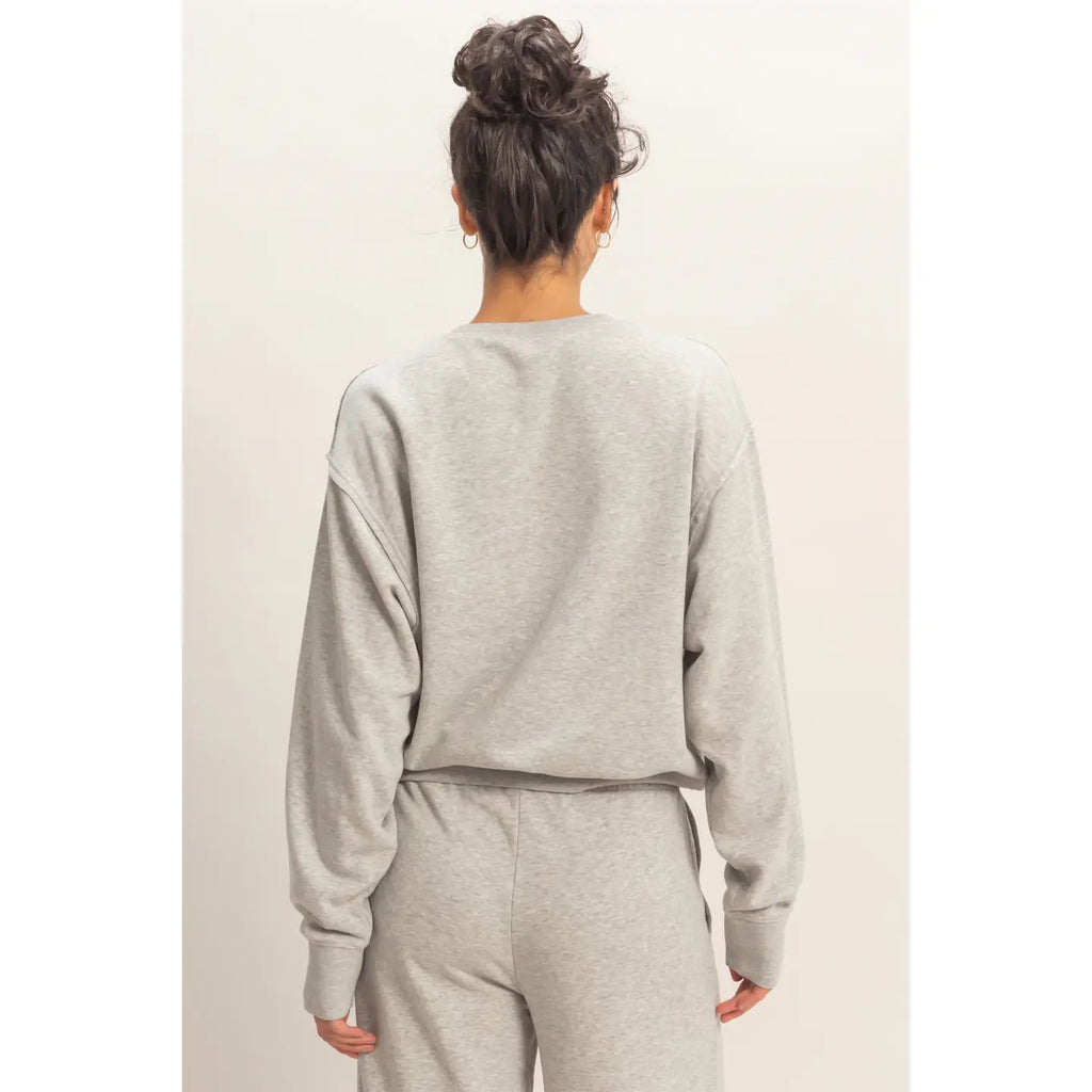 300 Raw Edge Detail Burnout Sweatshirt