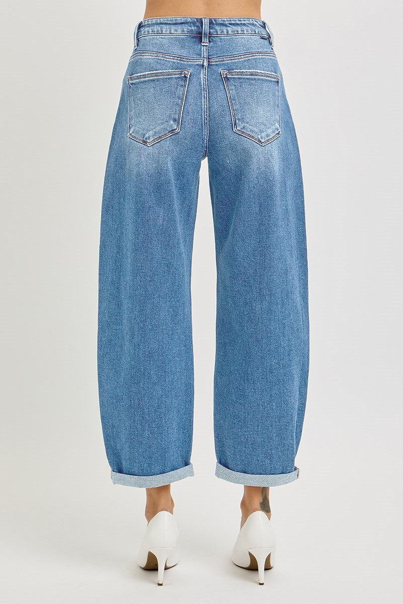High Rise Crop Barrel Jean 243