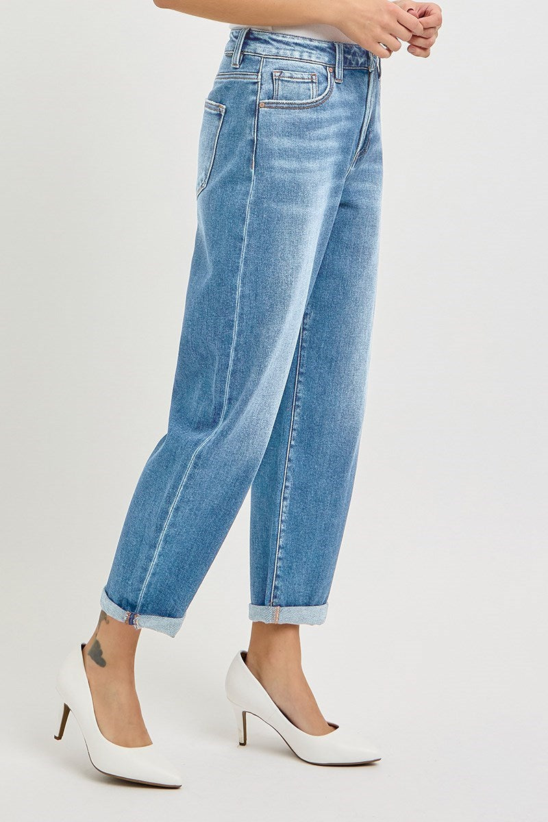 High Rise Crop Barrel Jean 243