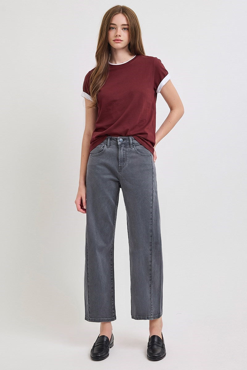 420 Charcoal Edit Barrel Jean
