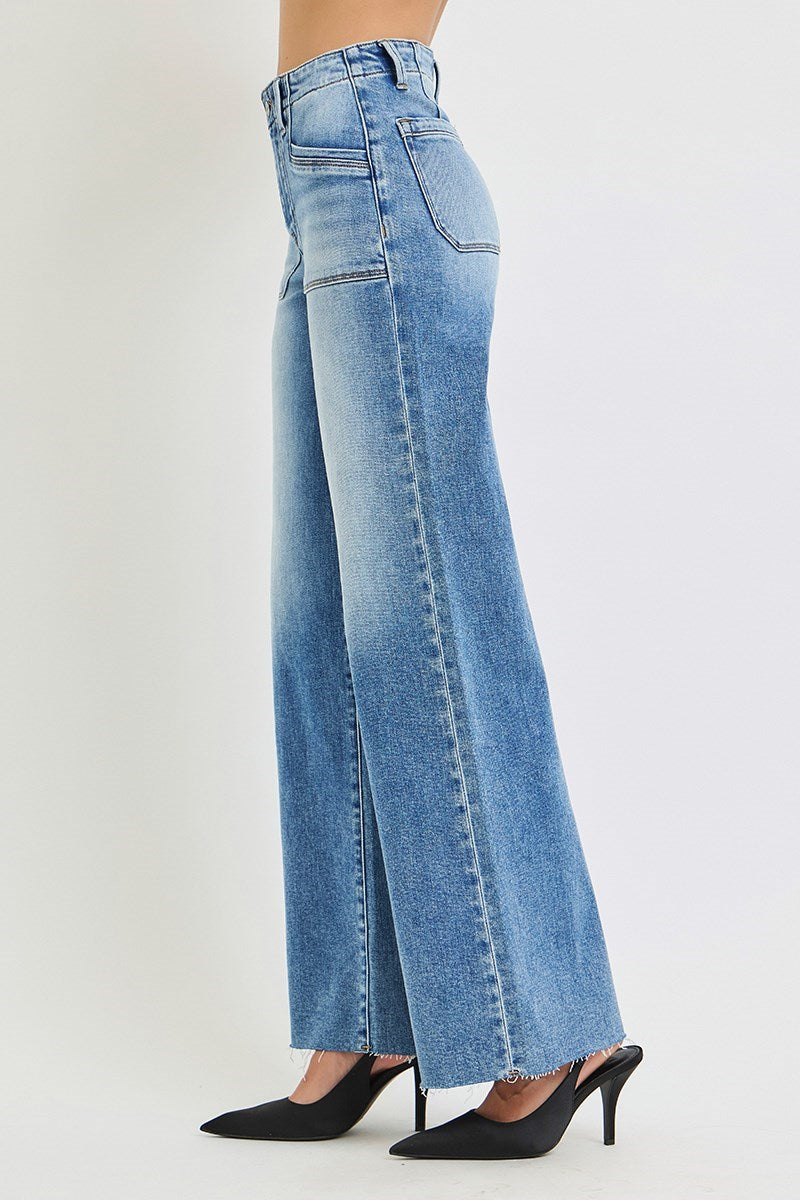 350 Wide Leg Jeans with Patch Pocket