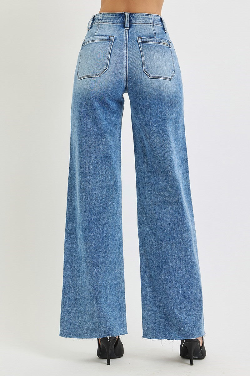 350 Wide Leg Jeans with Patch Pocket
