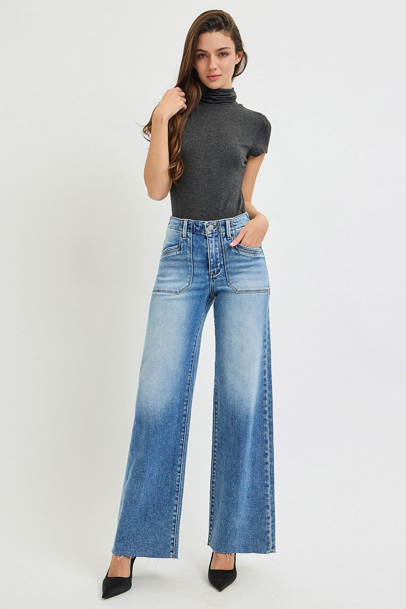 350 Wide Leg Jeans with Patch Pocket