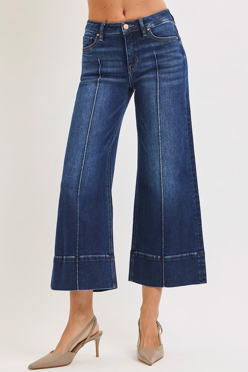 412 Sutton Wide Leg Cropped Denim