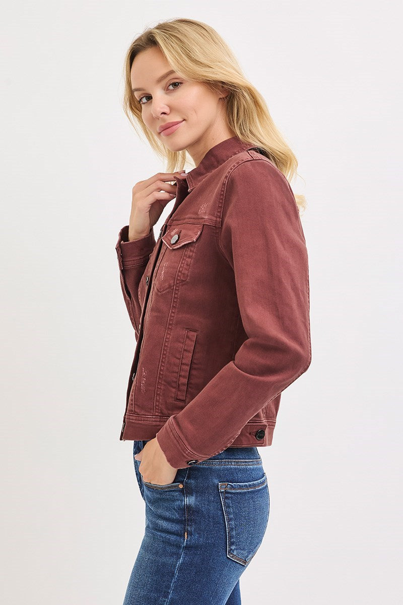 352 VINTAGE WASHED JACKET CHOCO BROWN
