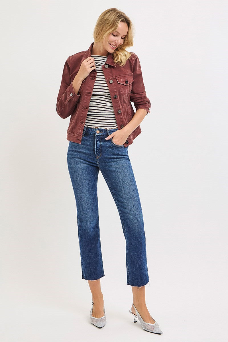 352 VINTAGE WASHED JACKET CHOCO BROWN