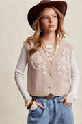 419 Meadow Grace Floral Vest