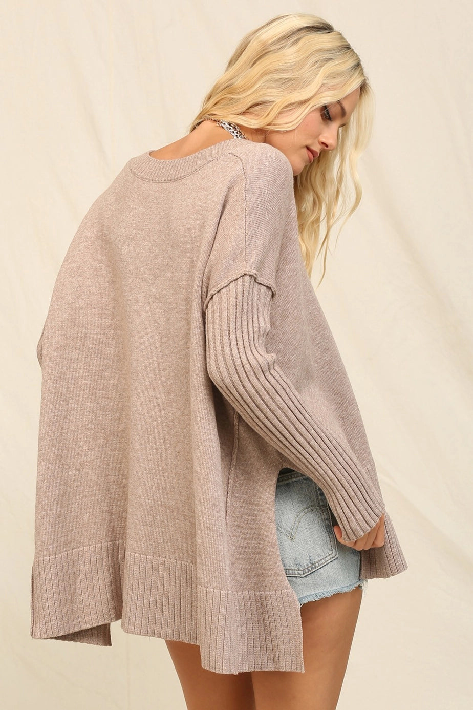 101 Boho Style Oversized V-Neck Tunic Top