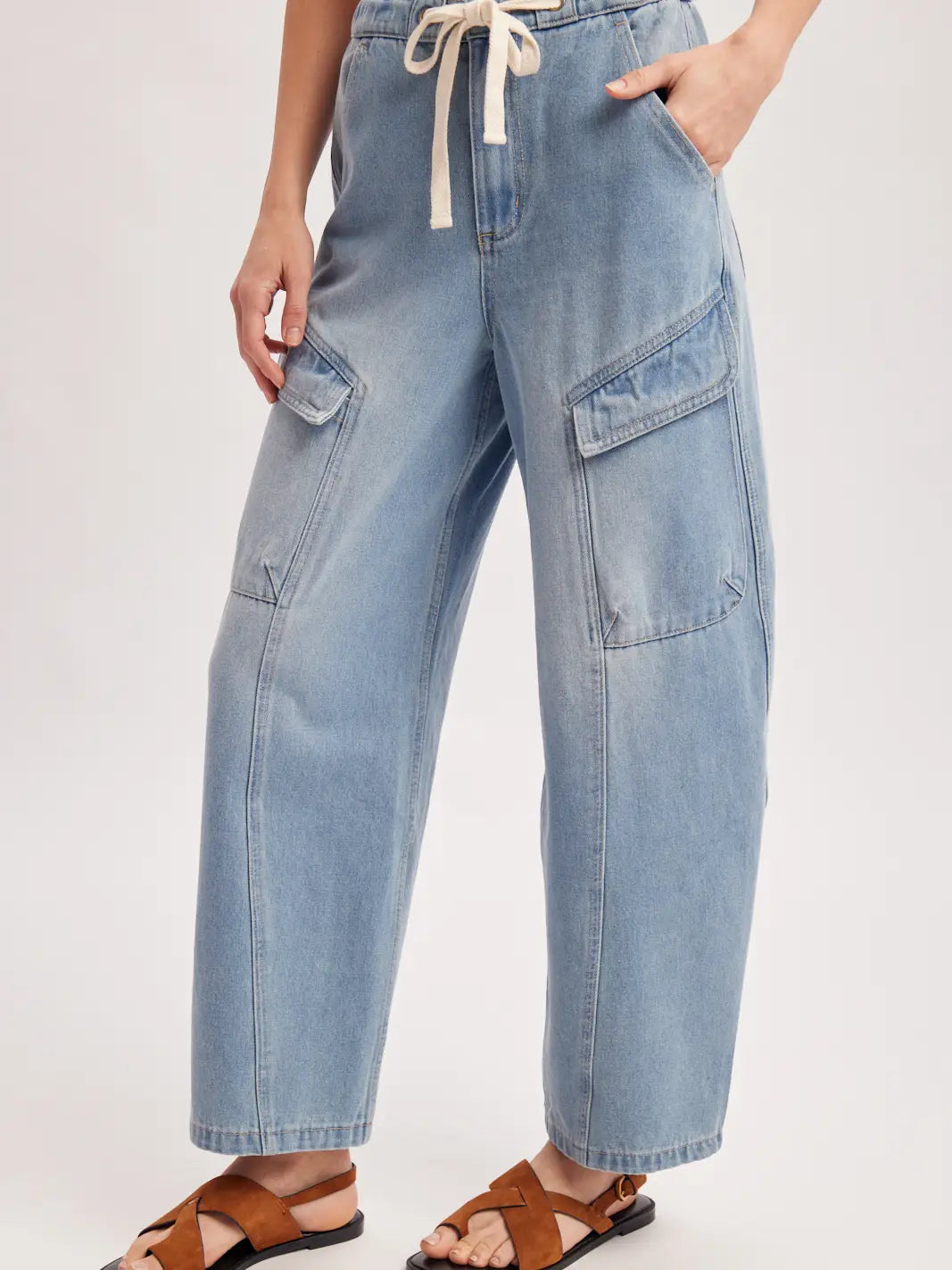 196 Cargo Style Barrel Denim