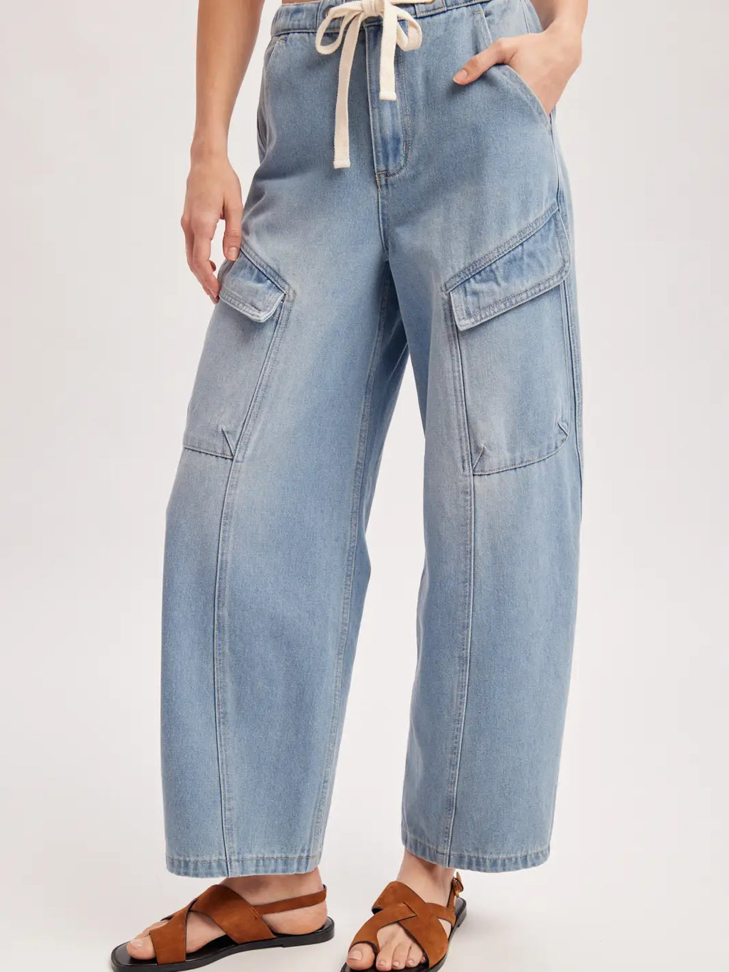 196 Cargo Style Barrel Denim