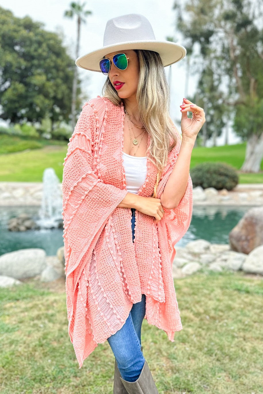 199 Coral Textures Kimono