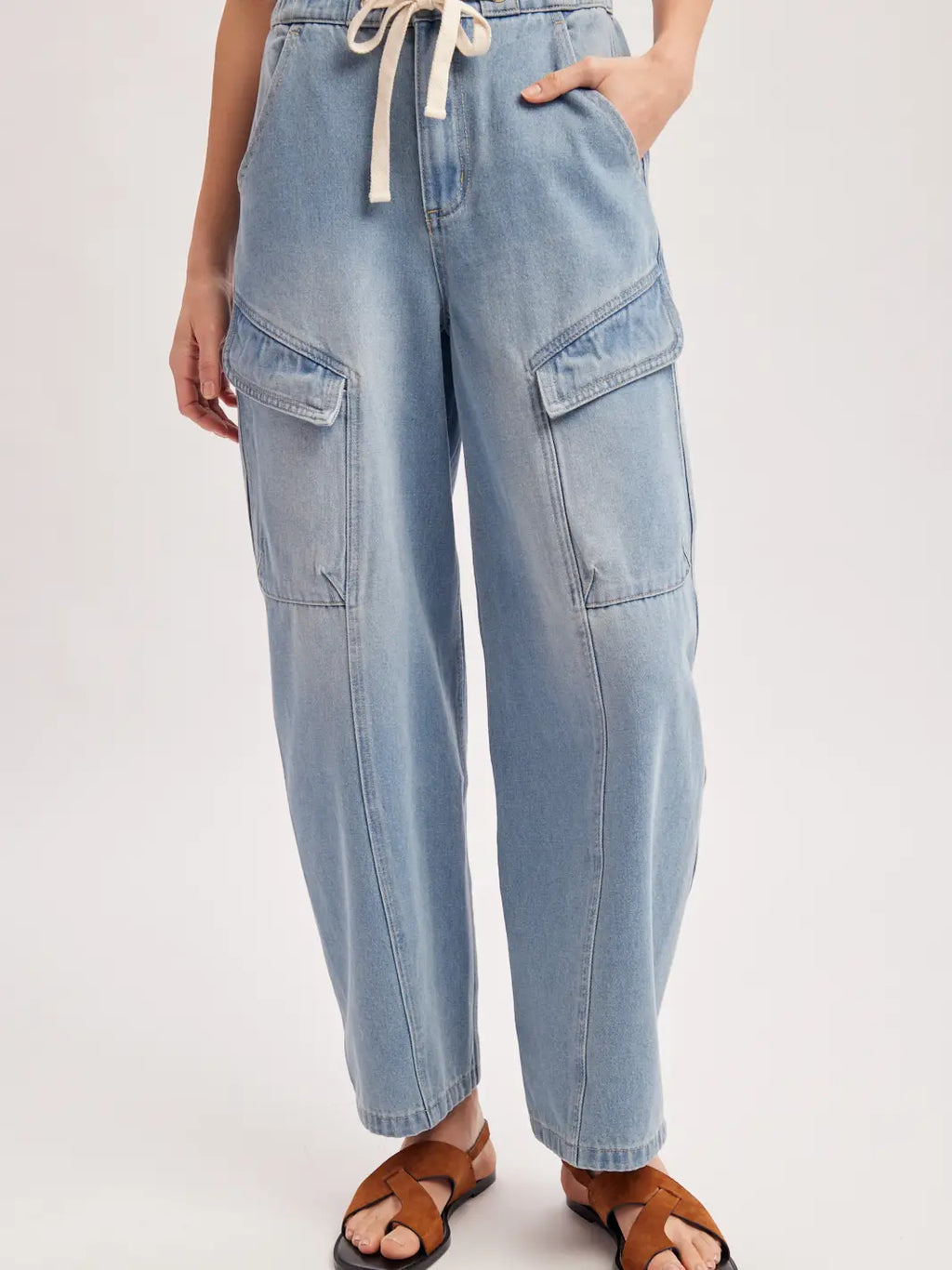 196 Cargo Style Barrel Denim