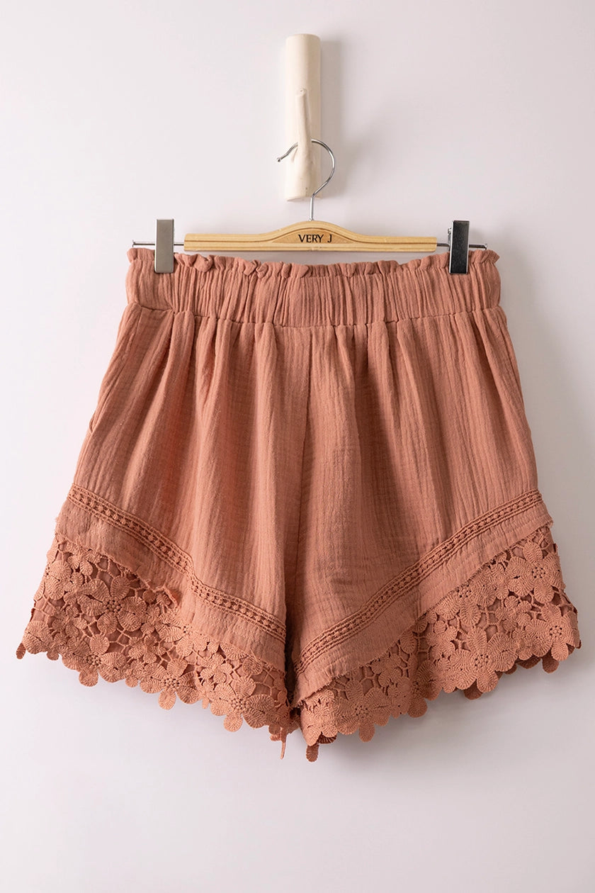 Lace Woven Shorts 233