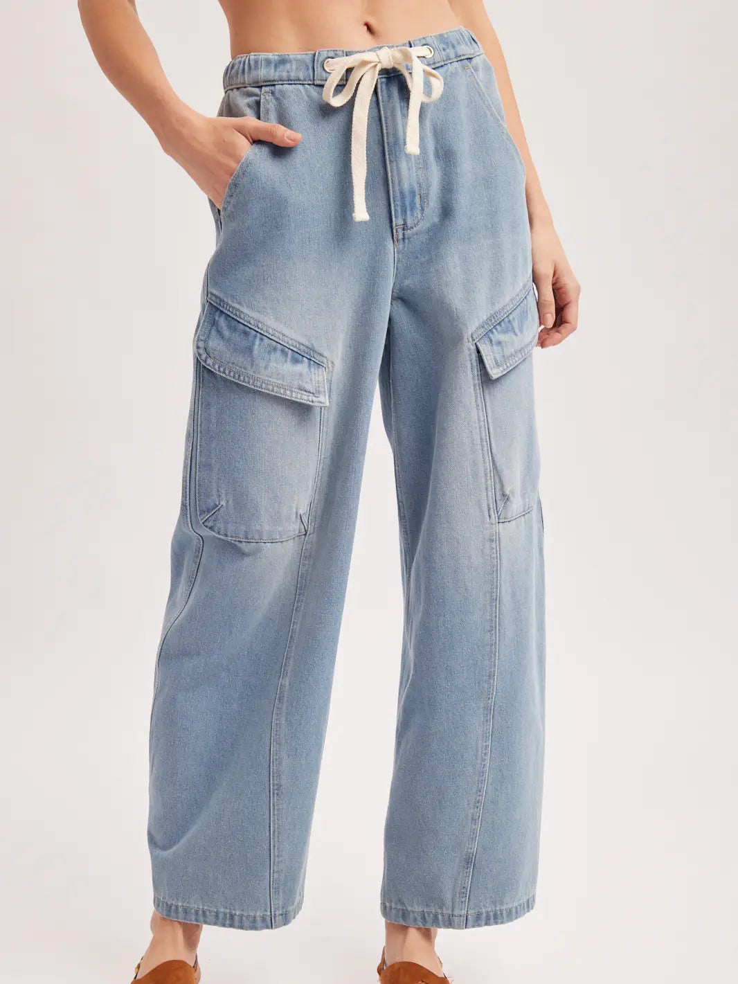 196 Cargo Style Barrel Denim