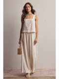 Embroidered Flower Pant Set 263