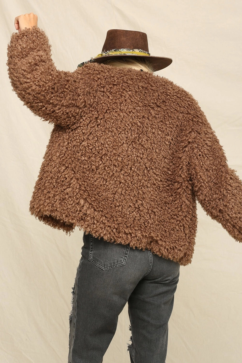 15 Cozy Open Front Fuzzy Jacket