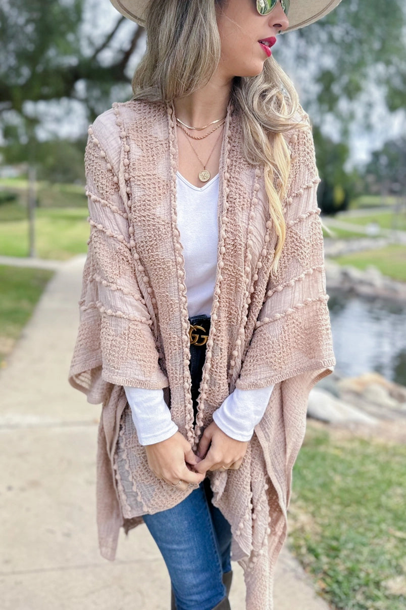 156 Soft Detail Nude Kimono