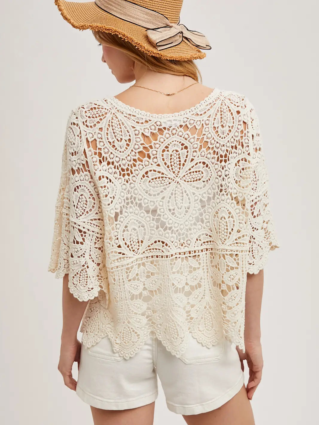194 Short Sleeve Lace Top
