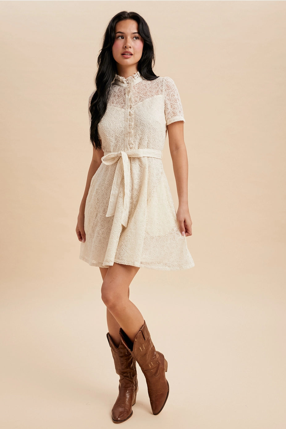 148 Vintage Lace A-Line Dress