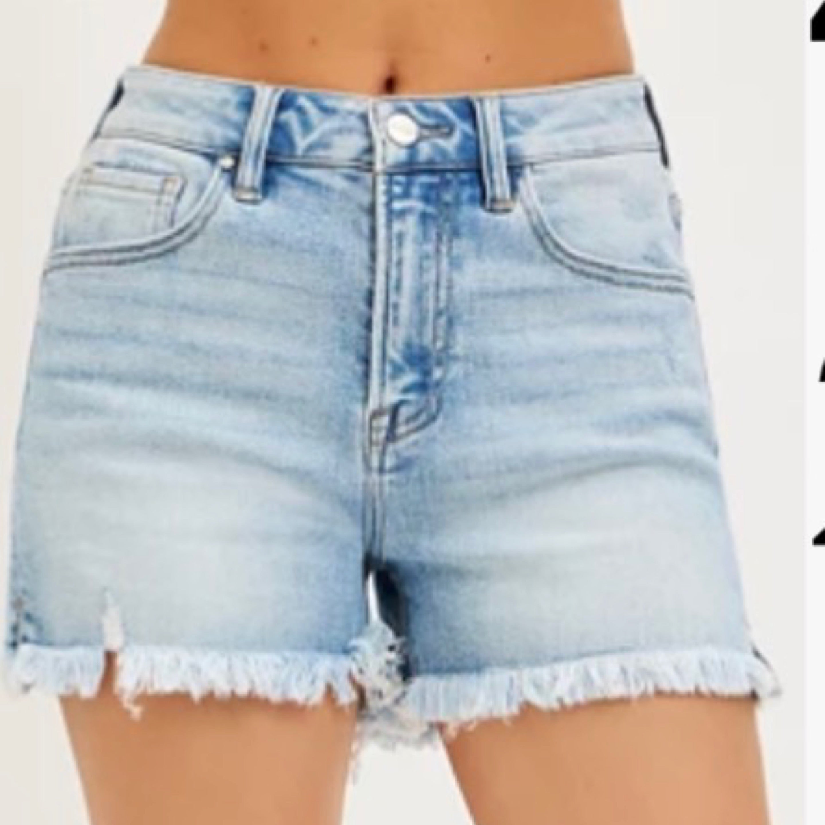High Rise Side Slit Shorts 244