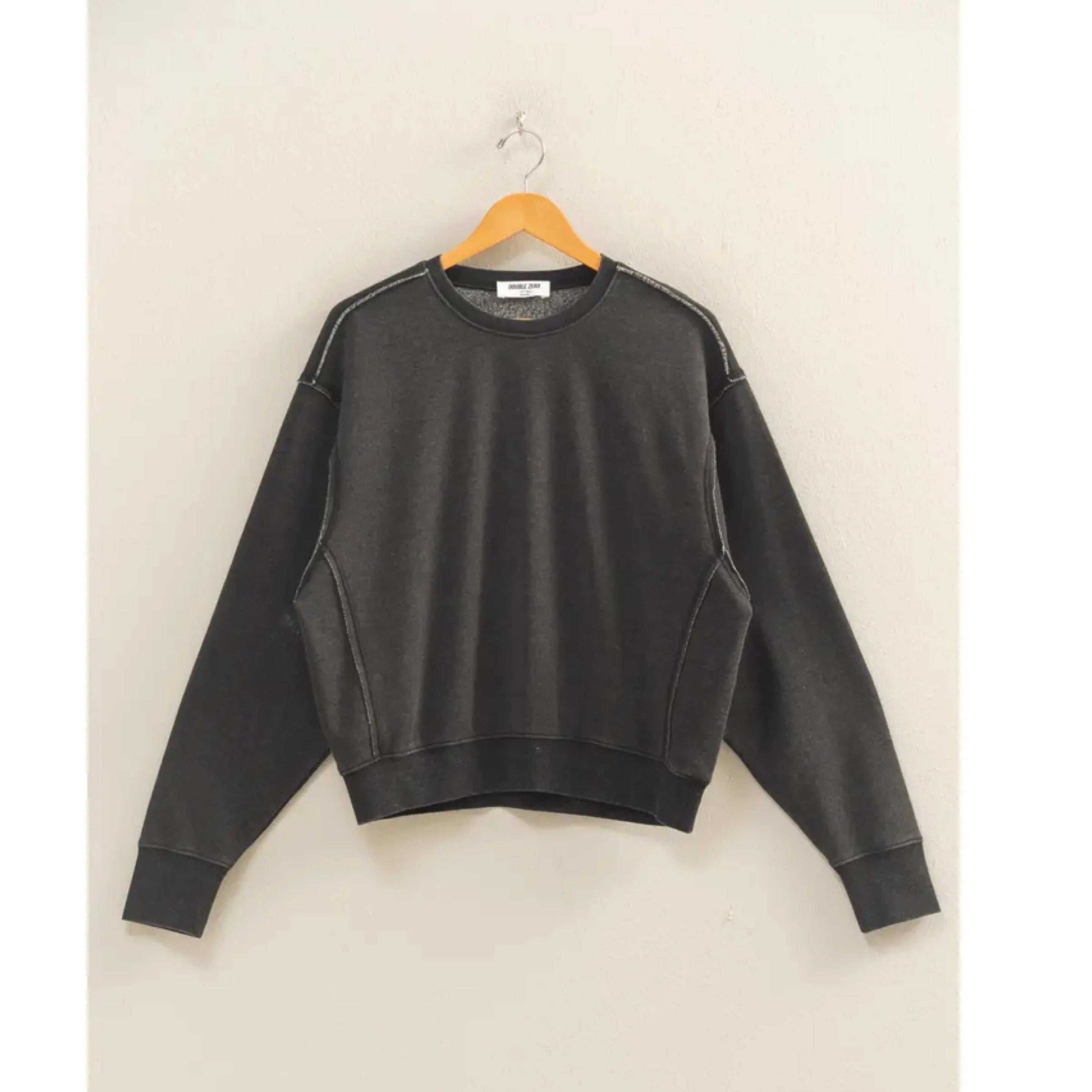 300 Raw Edge Detail Burnout Sweatshirt