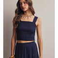 236 Smocked Crop Top