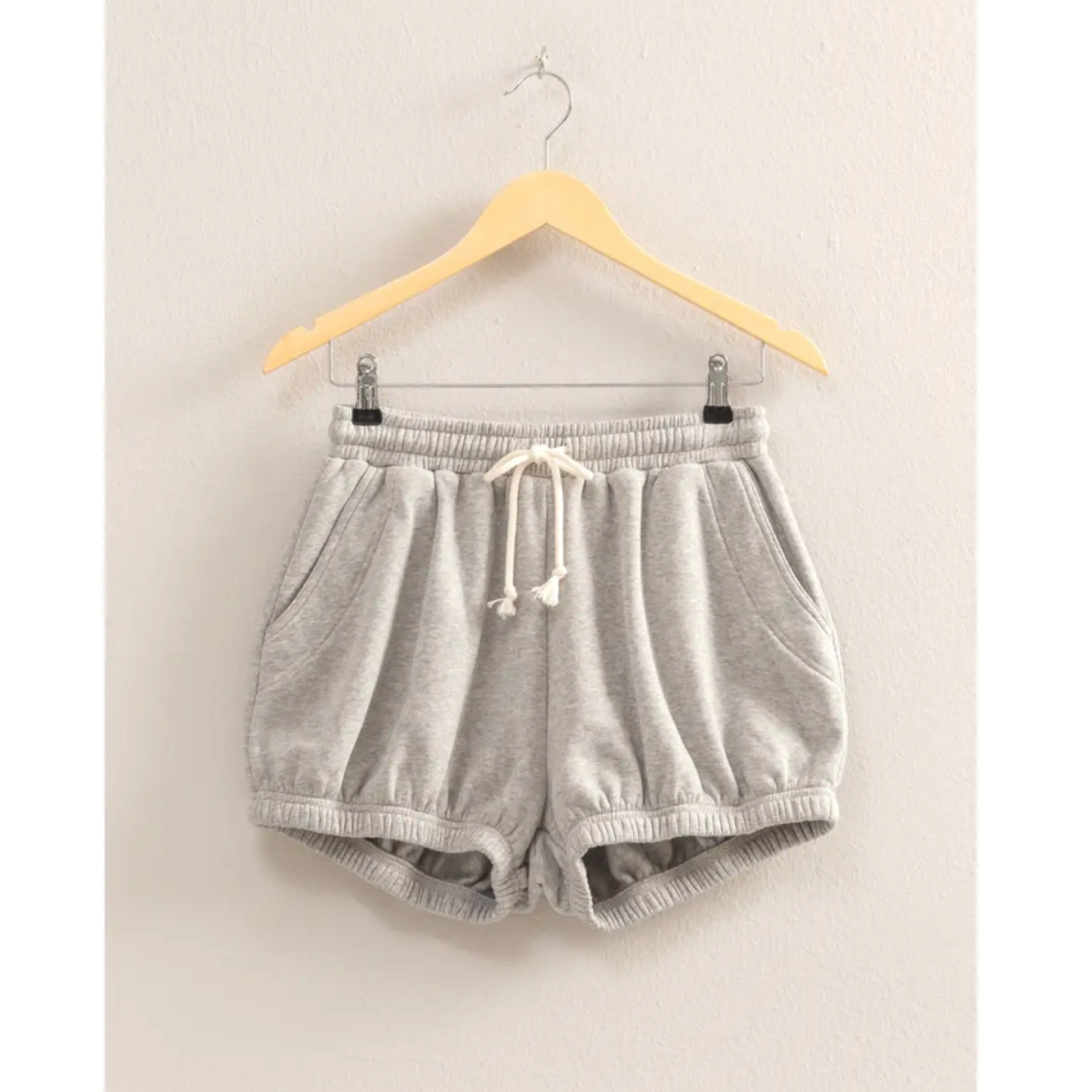 296 Drawstring Waist Bubble Shorts
