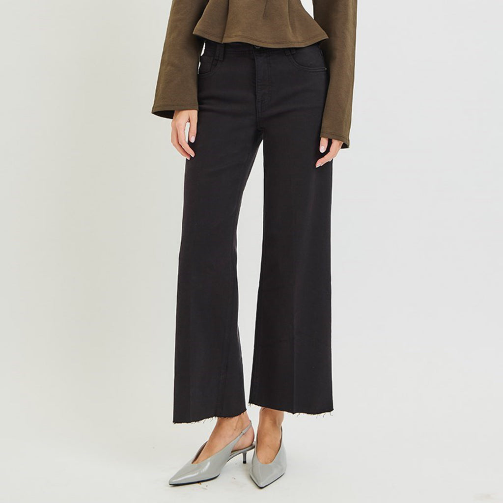 414 The Everly Black Wide Leg Denim