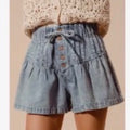 Flared Denim Shorts 231