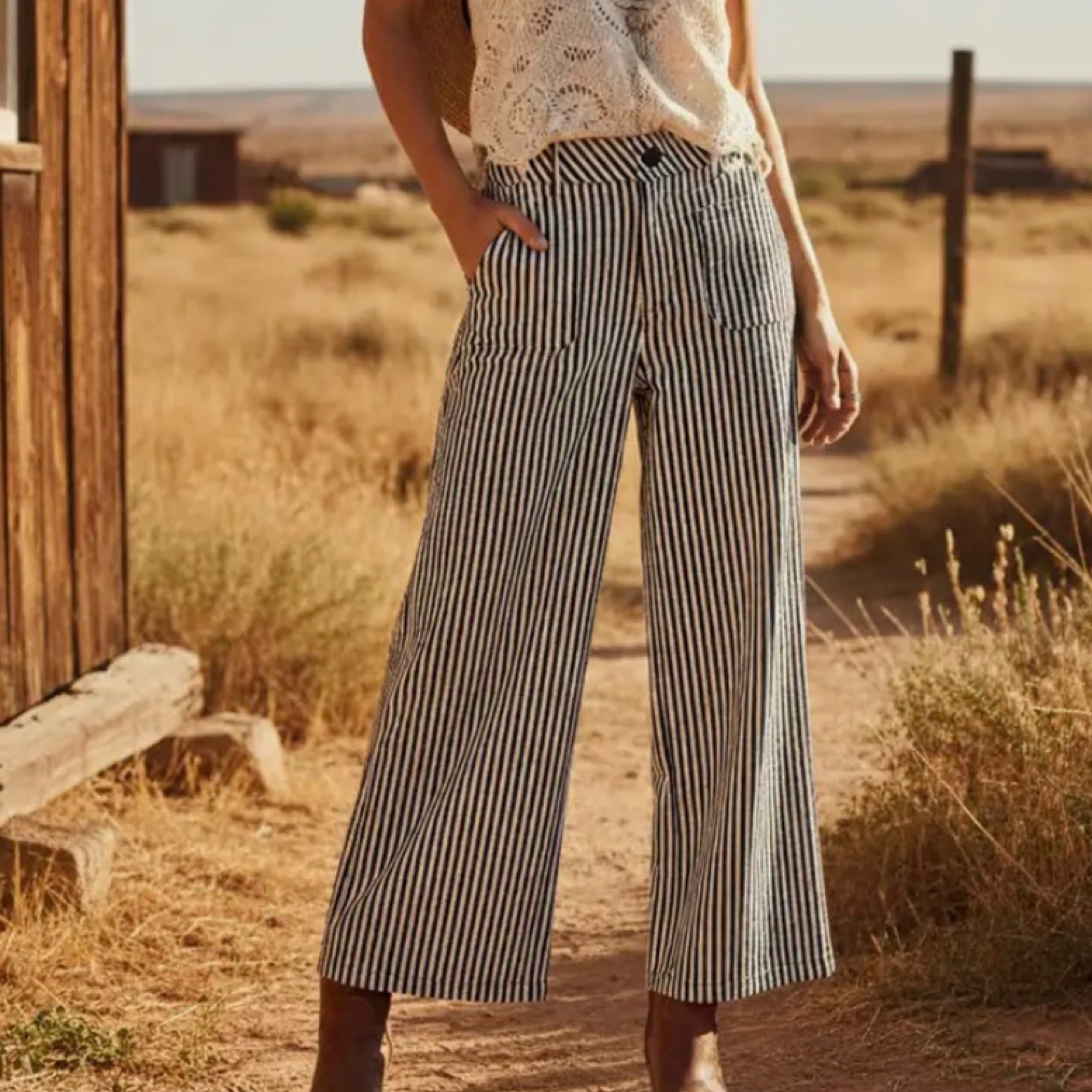 Striped Wide Leg Pants 255