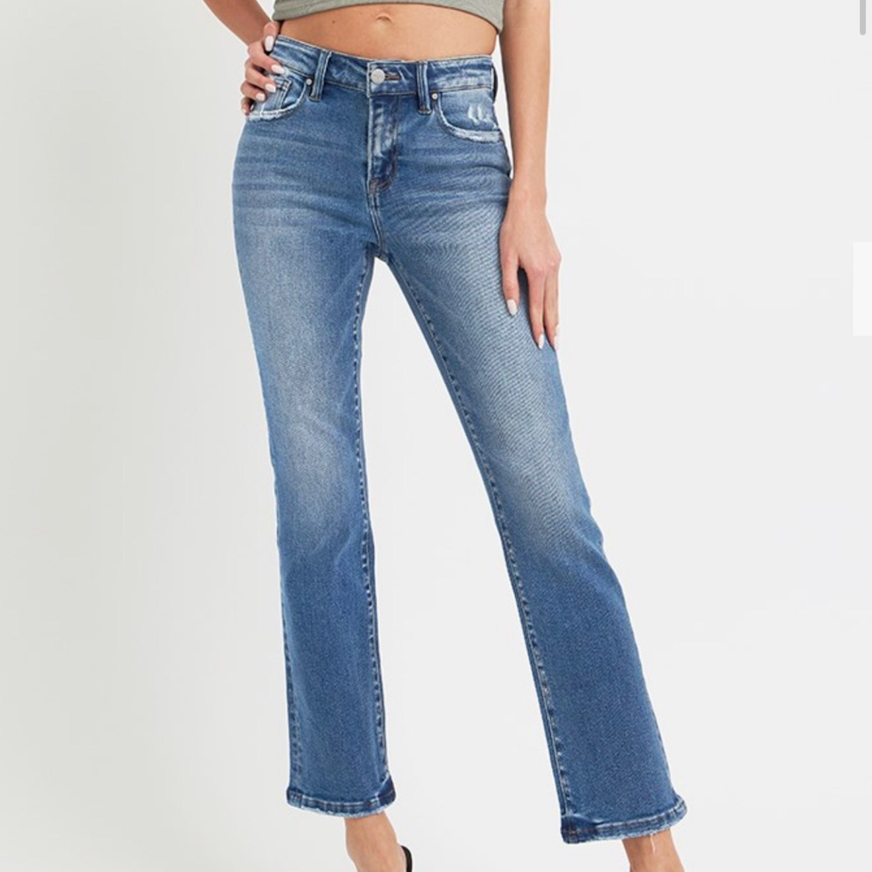 Mid Rise Straight Jeans 240